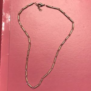 Silver and pink necklace